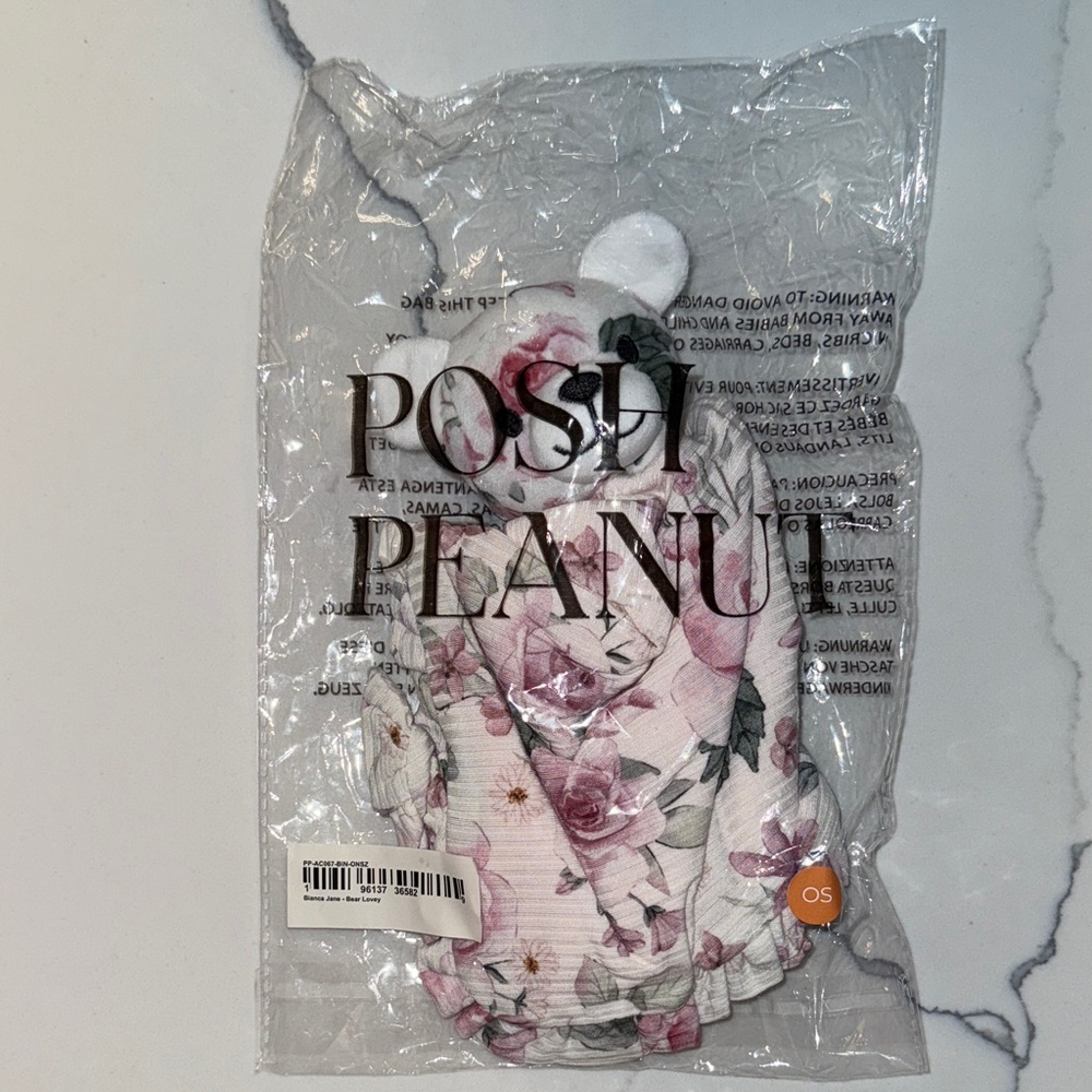 Posh Peanut Pink and White Floral Baby Set